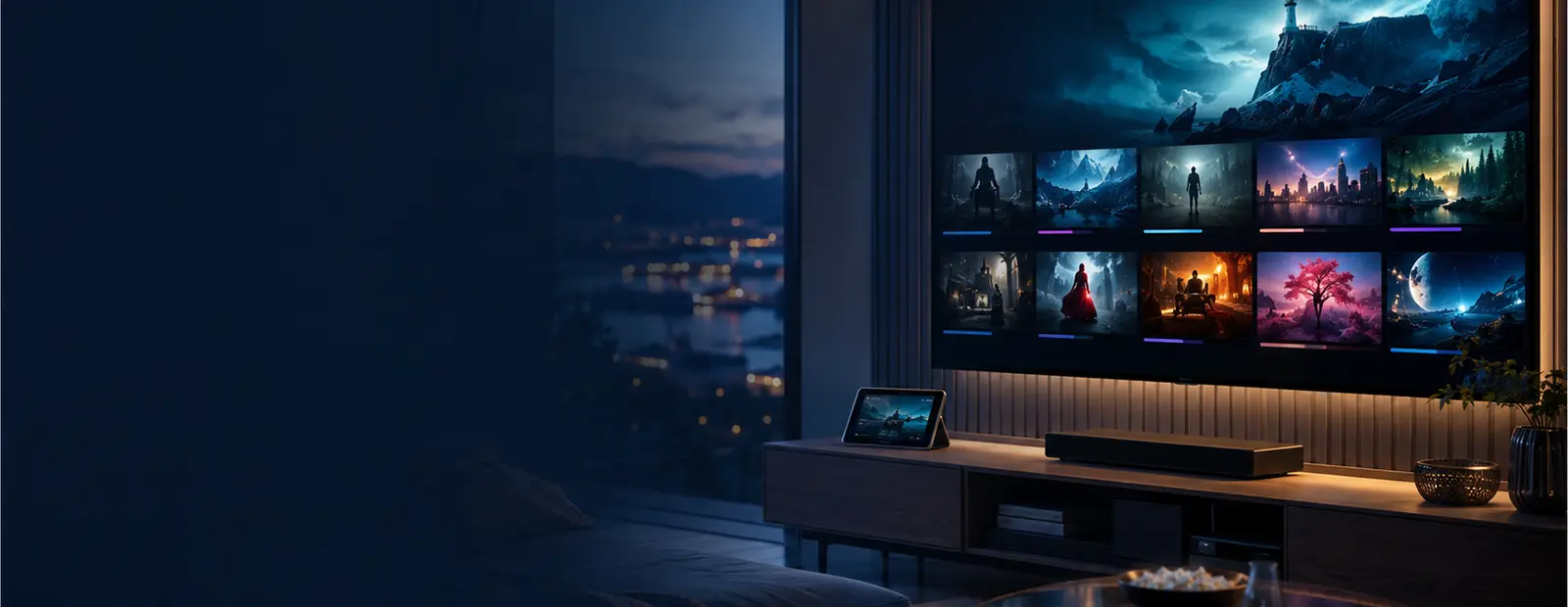 Movies and series on a large home television — IPTV Nordic